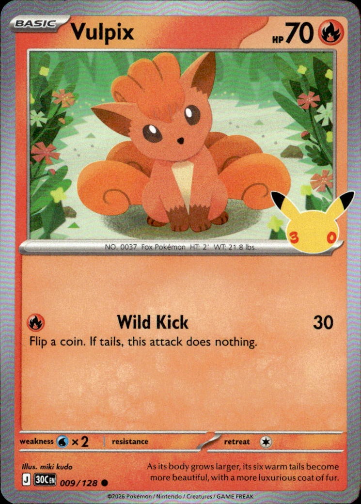 2026 Pokemon 30C En Vulpix graded slab