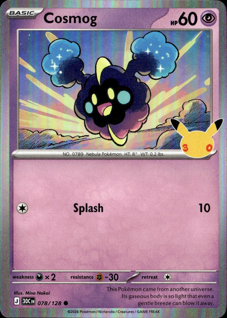 2026 Pokemon 30C En Cosmog graded slab