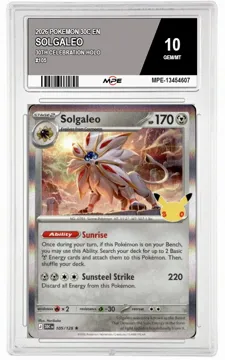 2026 POKEMON 30C EN 30th Celebration-HOLO #105 SOLGALEO MPE 10 GEM/MT — graded card up for auction
