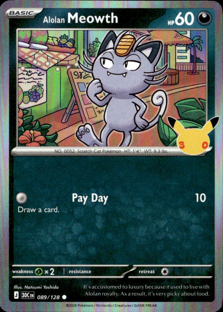 Alolan Meowth graded slab