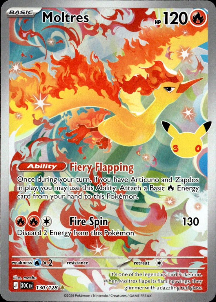 2026 Pokemon 30C En Moltres graded slab