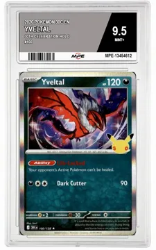 2026 POKEMON 30C EN 30th Celebration-HOLO #100 YVELTAL MPE 9.5 MINT+ — graded card up for auction