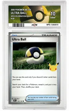 2026 POKEMON 30C EN 30th Celebration-HOLO #128 ULTRA BALL MPE 10 GEM/MT — graded card up for auction