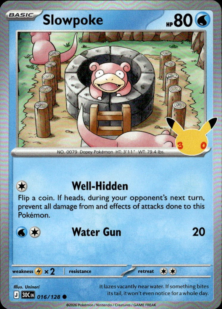 2026 Pokemon 30C En Slowpoke graded slab