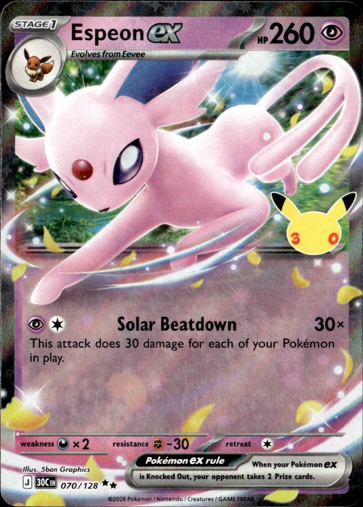 2026 Pokemon 30C En Espeon Ex graded slab