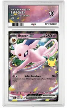 2026 POKEMON 30C EN 30th Celebration-HOLO #070 ESPEON EX MPE 10 GEM/MT — graded card up for auction