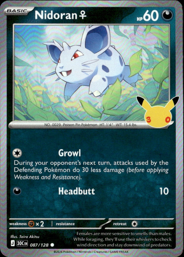 Nidoran ♀ graded slab