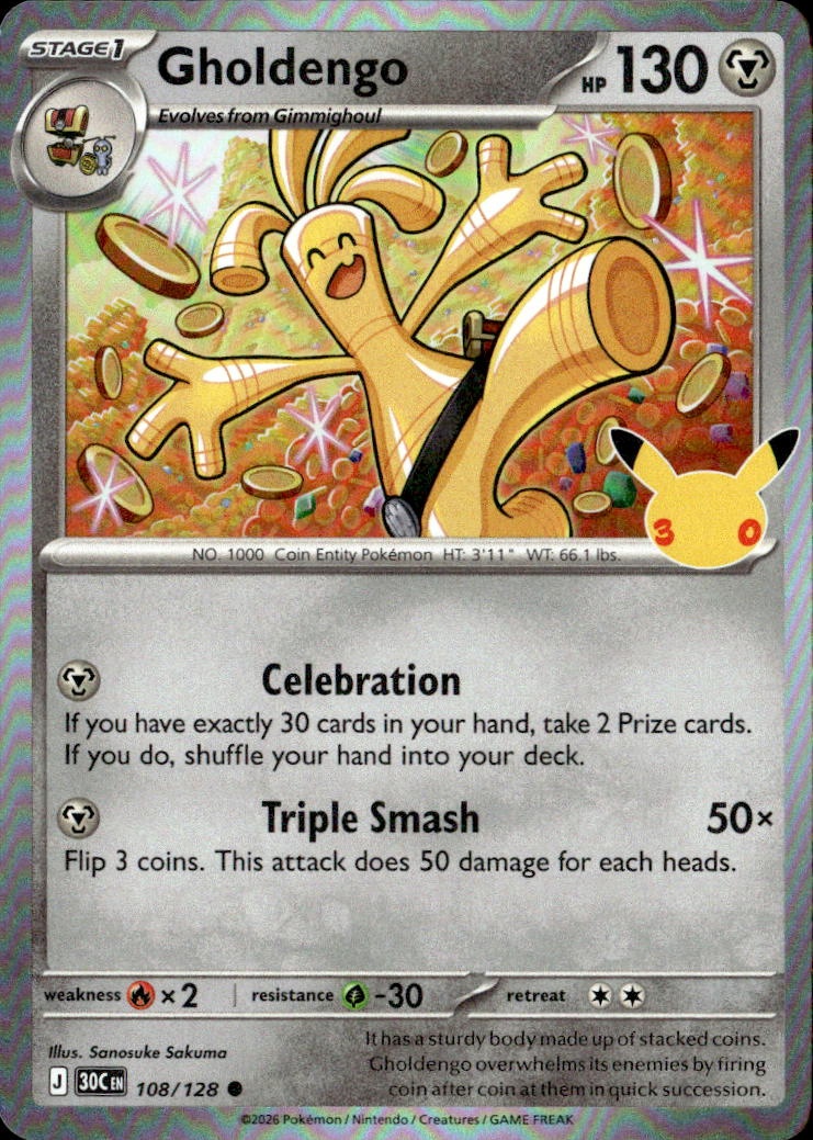 2026 Pokemon 30C En Gholdengo graded slab