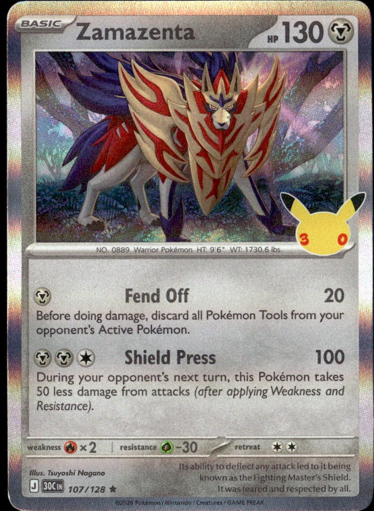 2026 Pokemon 30C En Zamazenta graded slab