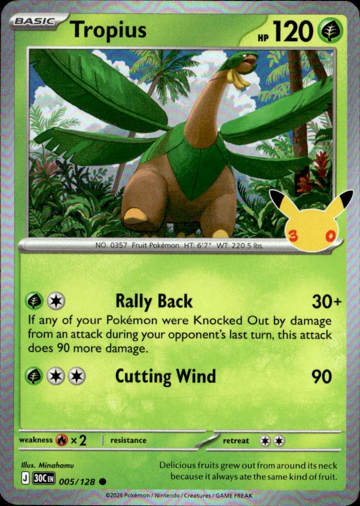 2026 Pokemon 30C En Tropius graded slab