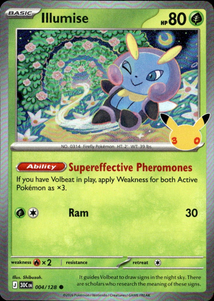 2026 Pokemon 30C En Illumise graded slab