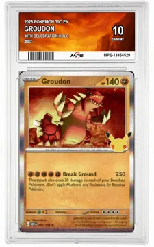 2026 POKEMON 30C EN 30th Celebration-HOLO #082 GROUDON MPE 10 GEM/MT — graded card up for auction