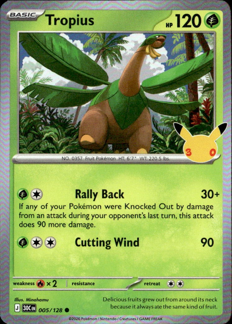 2026 Pokemon 30C En Tropius graded slab