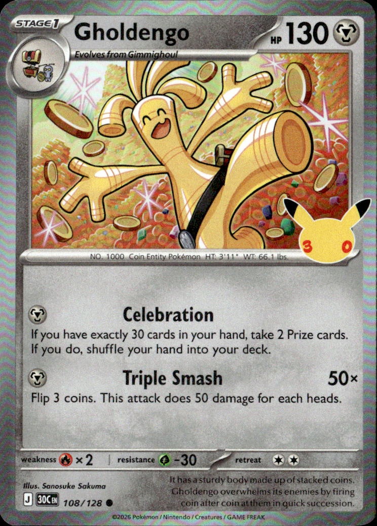 2026 Pokemon 30C En Gholdengo graded slab