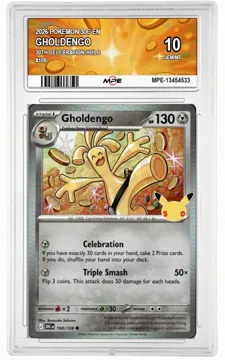 2026 POKEMON 30C EN 30th Celebration-HOLO #108 GHOLDENGO MPE 10 GEM/MT — graded card up for auction