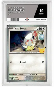 2026 POKEMON 30C EN 30th Celebration-HOLO #122 HISUIAN ZORUA MPE 10 GEM/MT — graded card up for auction