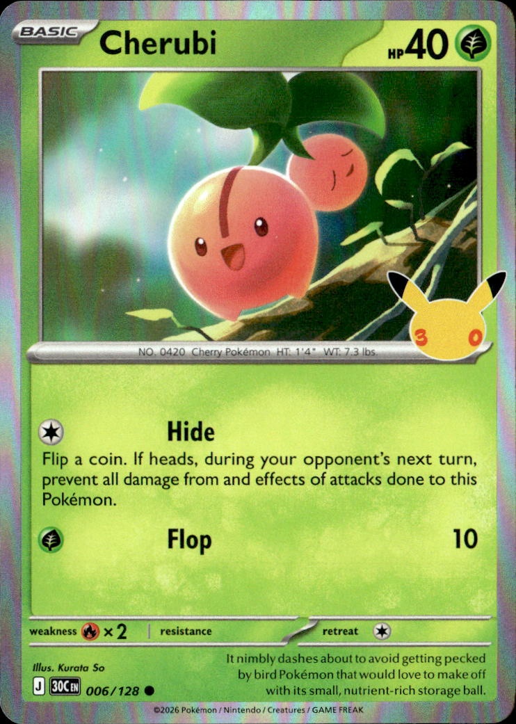 2026 Pokemon 30C En Cherubi graded slab