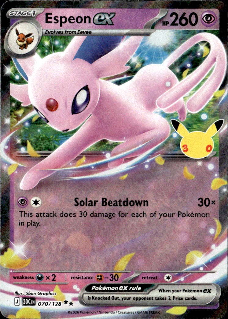 2026 Pokemon 30C En Espeon Ex graded slab