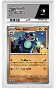2026 POKEMON 30C EN 30th Celebration-HOLO #084 SEISMITOAD MPE 10 GEM/MT — graded card up for auction