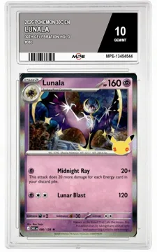 2026 POKEMON 30C EN 30th Celebration-HOLO #080 LUNALA MPE 10 GEM/MT — graded card up for auction