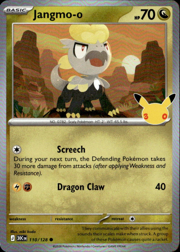 2026 Pokemon 30C En Jangmo-O graded slab