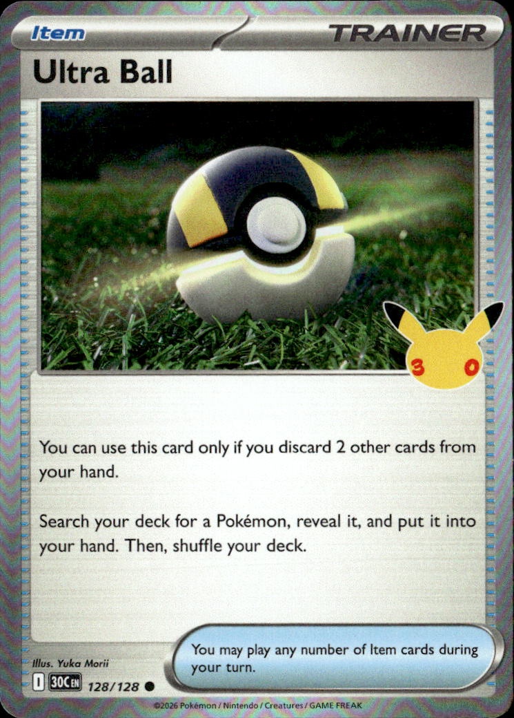 2026 Pokemon 30C En Ultra Ball graded slab