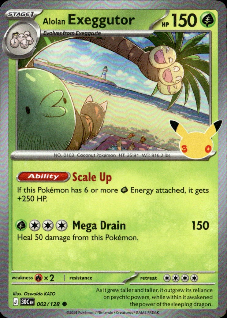 Alolan Exeggutor graded slab