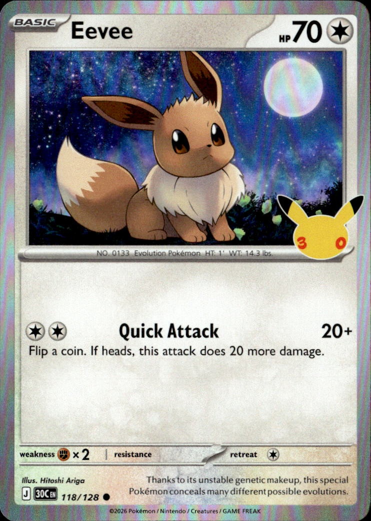2026 Pokemon 30C En Eevee graded slab