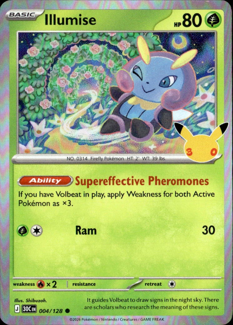 2026 Pokemon 30C En Illumise graded slab