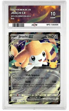 2026 POKEMON 30C EN 30th Celebration-HOLO #102 JIRACHI EX MPE 10 GEM/MT — graded card up for auction