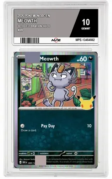 2026 POKEMON 30C EN 30th Celebration-HOLO #089 MEOWTH MPE 10 GEM/MT — graded card up for auction