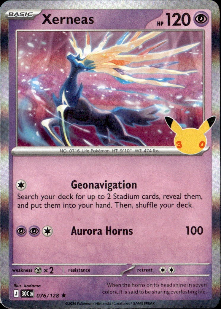 2026 Pokemon 30C En Xerneas graded slab