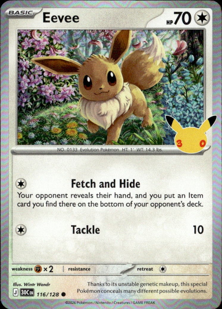 2026 Pokemon 30C En Eevee graded slab