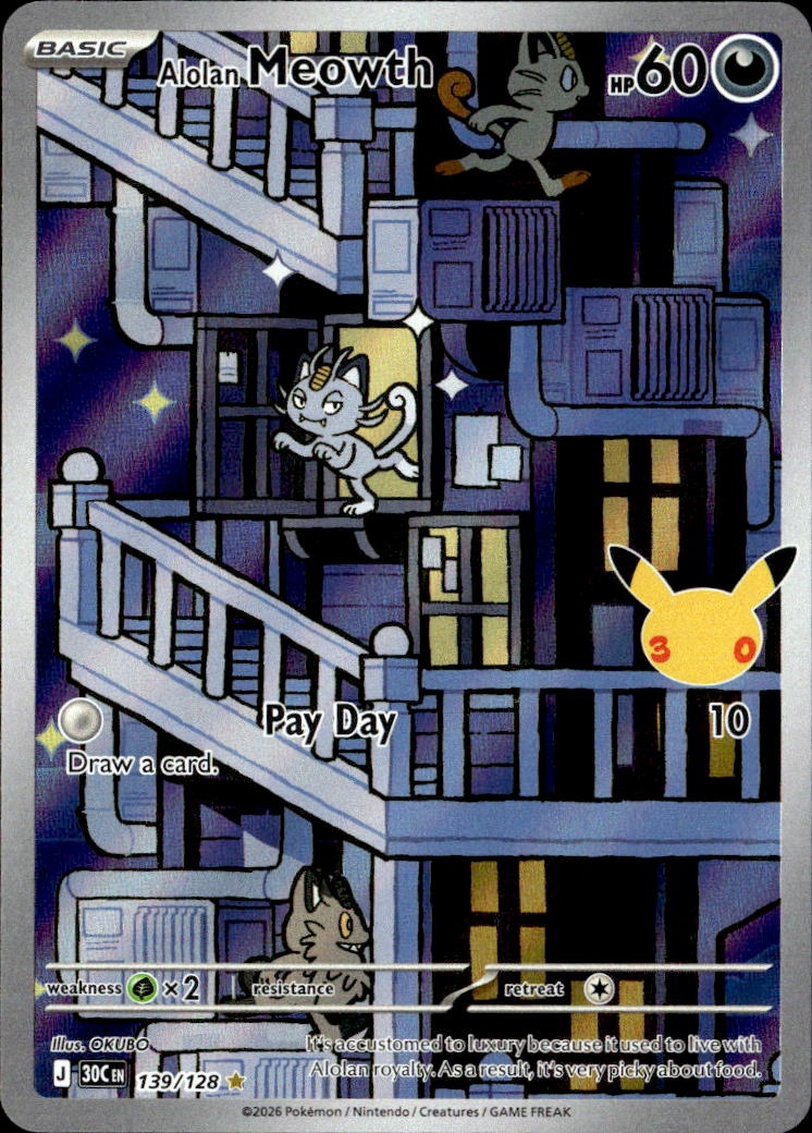 Alolan Meowth graded slab