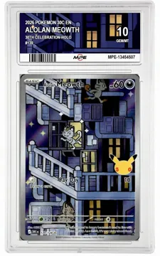 2026 POKEMON 30C EN 30th Celebration-HOLO #139 ALOLAN MEOWTH MPE 10 GEM/MT — graded card up for auction