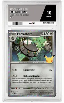 2026 POKEMON 30C EN 30th Celebration-HOLO #104 FERROTHORN MPE 10 GEM/MT — graded card up for auction