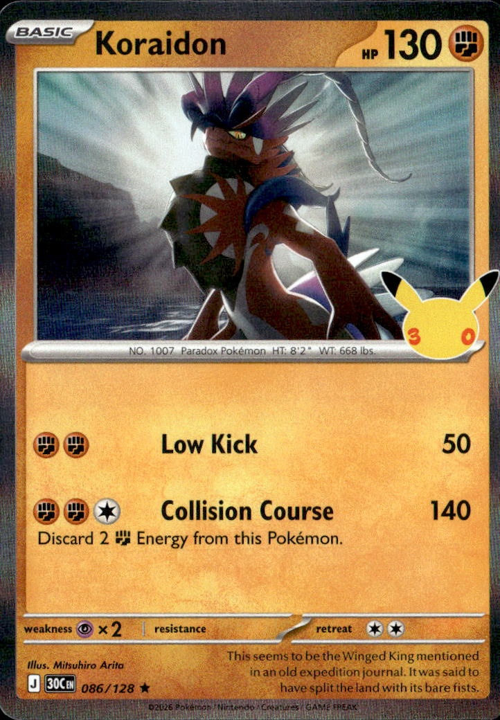 2026 Pokemon 30C En Koraidon graded slab
