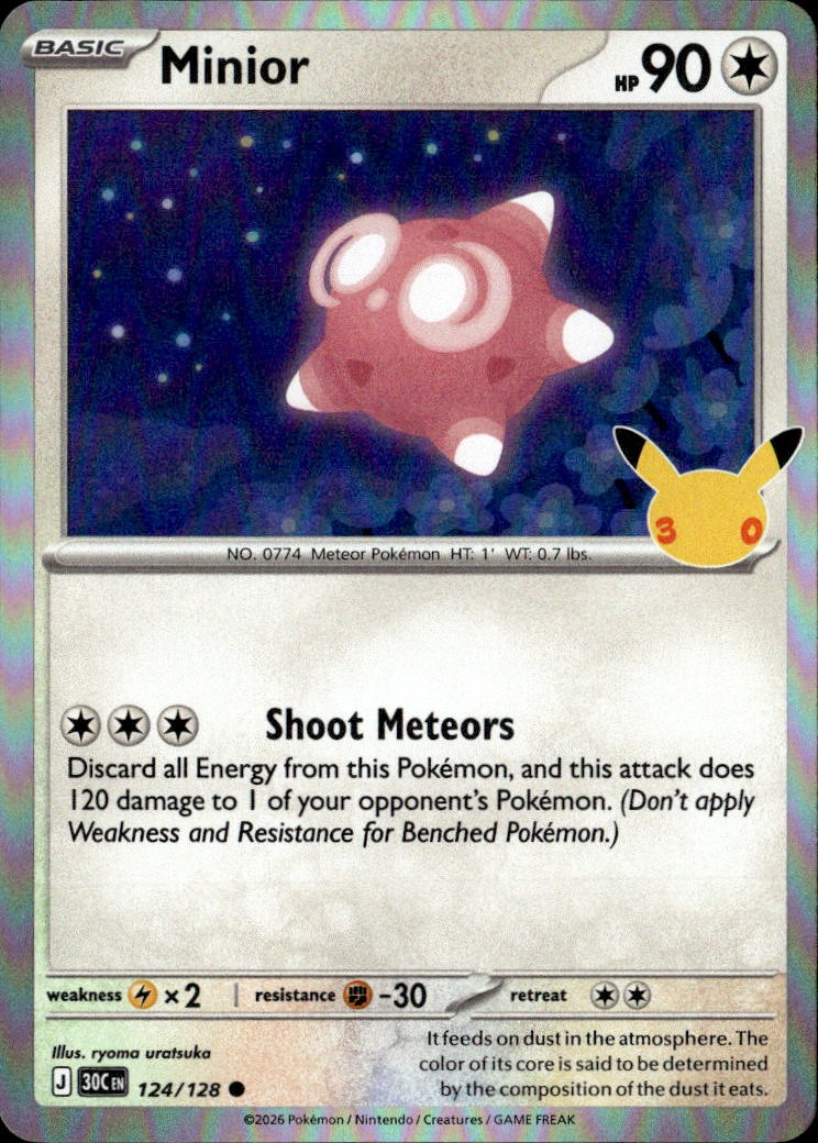 2026 Pokemon 30C En Minior graded slab