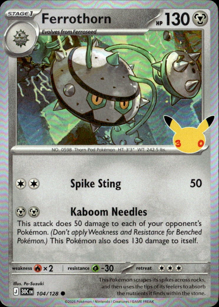 2026 Pokemon 30C En Ferrothorn graded slab
