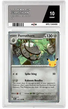 2026 POKEMON 30C EN 30th Celebration-HOLO #104 FERROTHORN MPE 10 GEM/MT — graded card up for auction