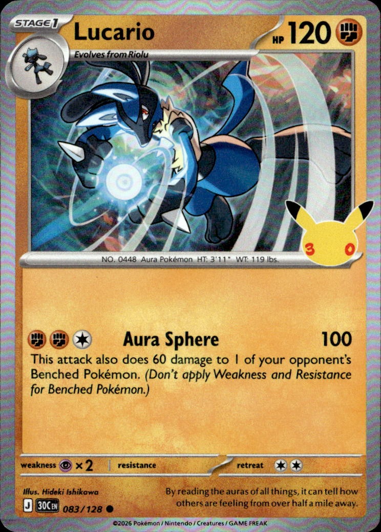 2026 Pokemon 30C En Lucario graded slab