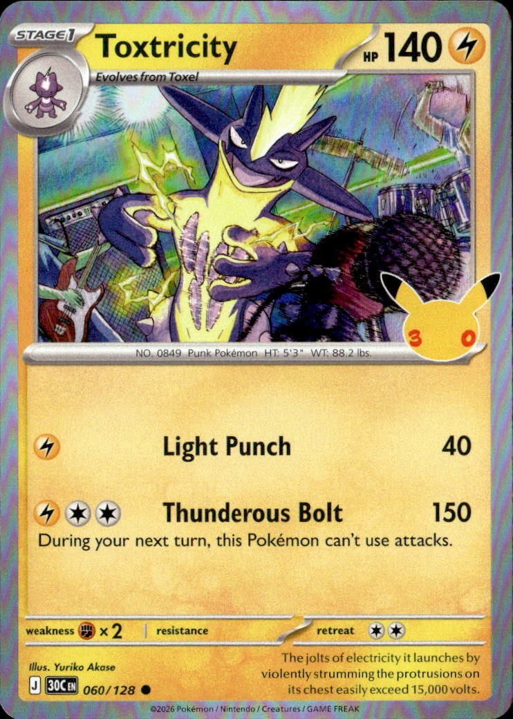 2026 Pokemon 30C En Toxtricity graded slab