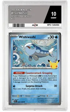 2026 POKEMON 30C EN 30th Celebration-HOLO #022 WISHIWASHI MPE 10 GEM/MT — graded card up for auction