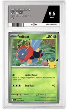 2026 POKEMON 30C EN 30th Celebration-HOLO #003 VOLBEAT MPE 9.5 MINT+ — graded card up for auction