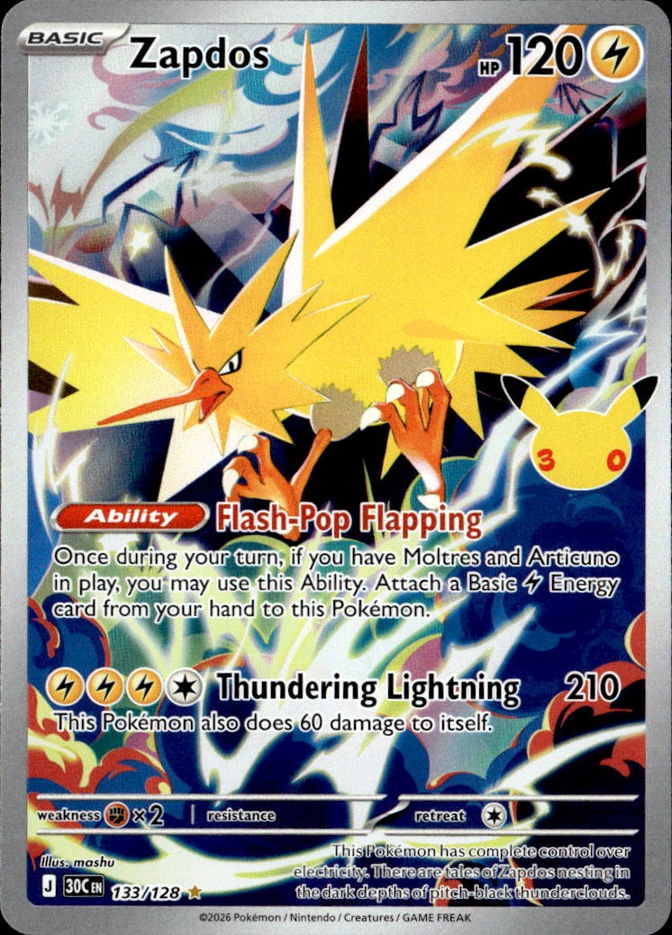 2026 Pokemon 30C En Zapdos graded slab