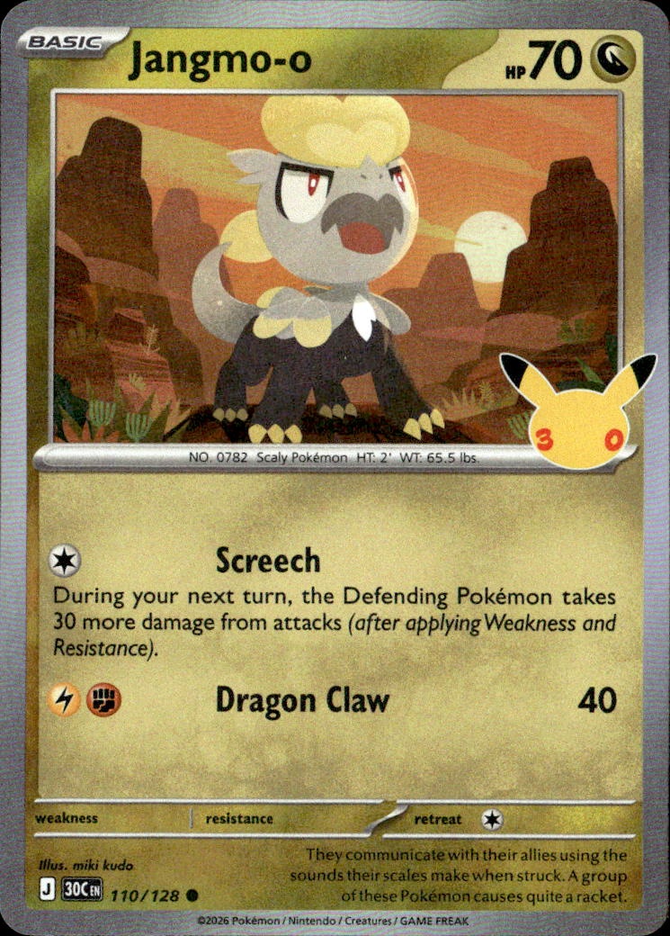2026 Pokemon 30C En Jangmo-O graded slab