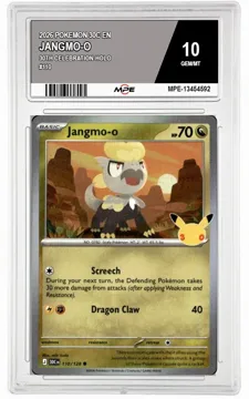 2026 POKEMON 30C EN 30th Celebration-HOLO #110 JANGMO-O MPE 10 GEM/MT — graded card up for auction