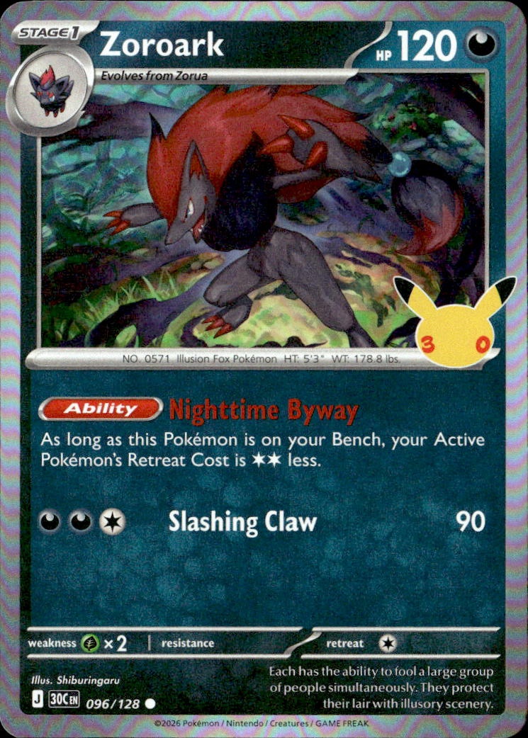2026 Pokemon 30C En Zoroark graded slab