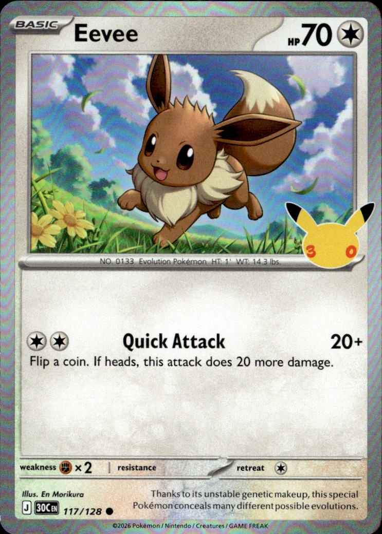 2026 Pokemon 30C En Eevee graded slab