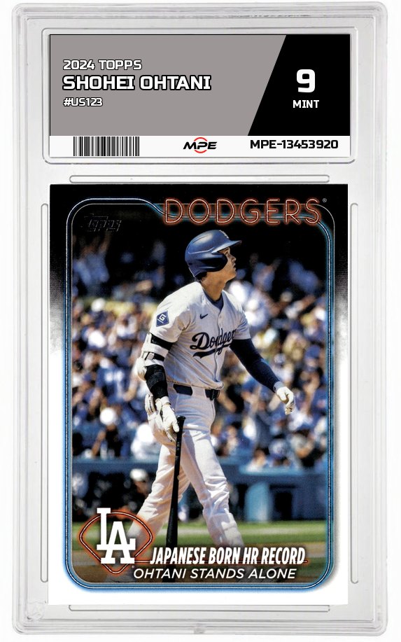 2024 TOPPS #US123 SHOHEI OHTANI MPE 9 MINT — graded card auctioned from the MPE vault